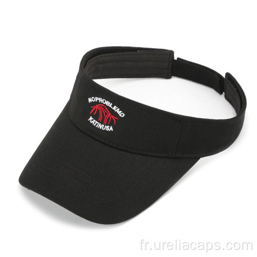 Visor solaire brodé en coton